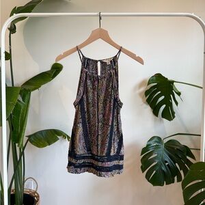 Lucky Brand Paisley Print Sleeveless Top